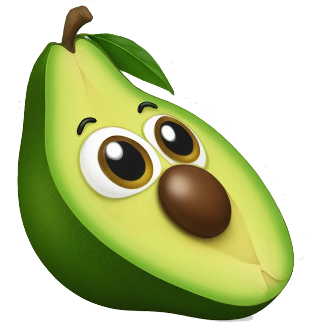 Potaxie avocado with cute eyes emoji