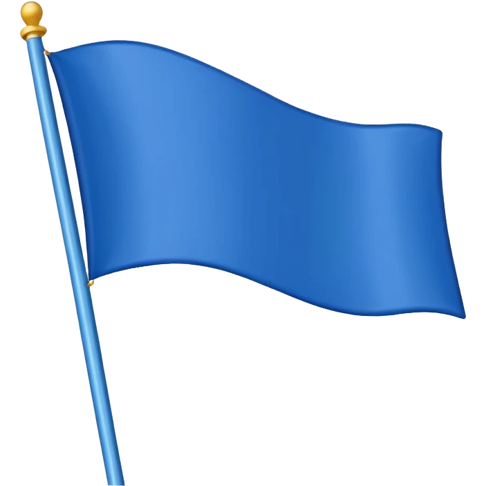 plain blue flag, no signs or symbols emoji