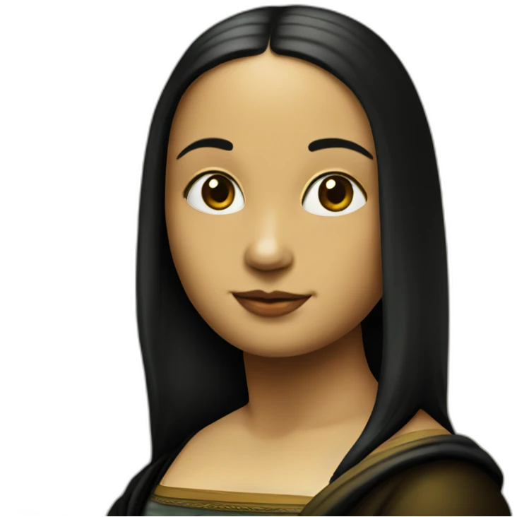 Girl Mona Lisa emoji