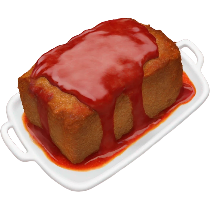 Meatloaf with red sauce emoji