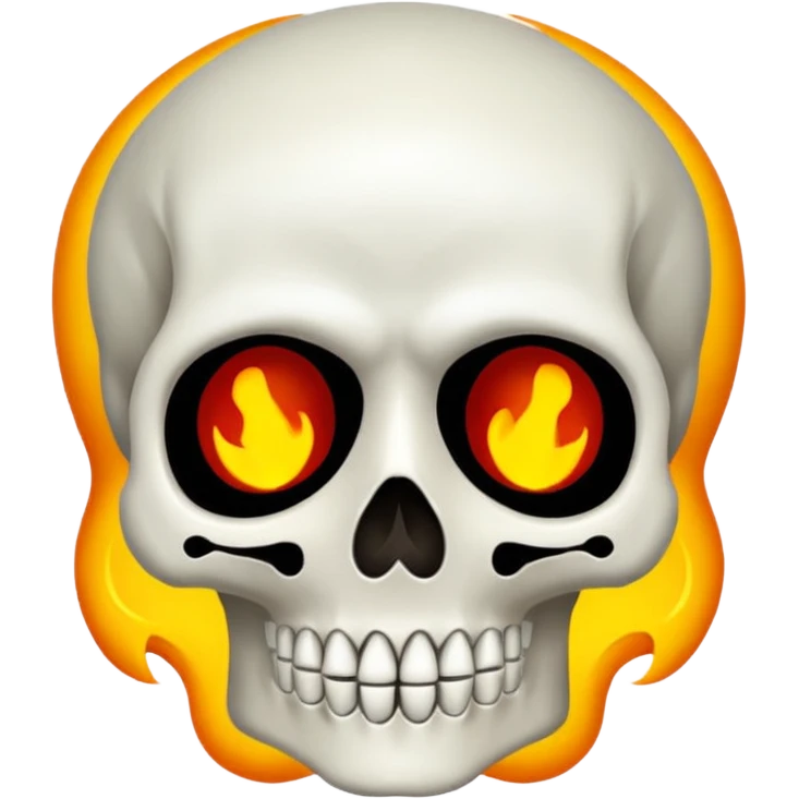 Calavera q le esplota la cabeza solo la parte de arriba y q sea de color blanco  emoji