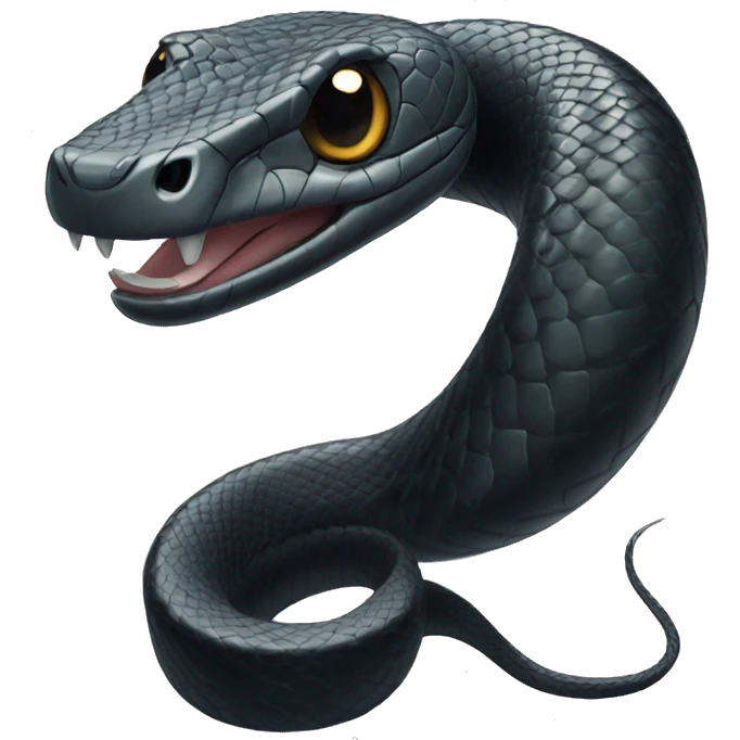 black mamba snake emoji