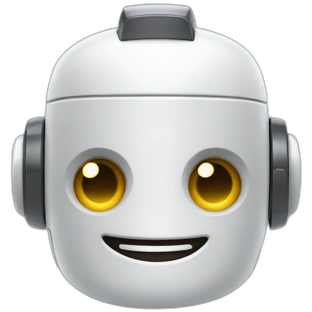 A friendly robot with a smile emoji