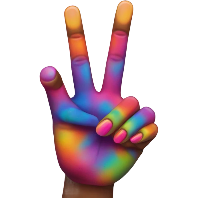 Middle finger with painted nails emoji