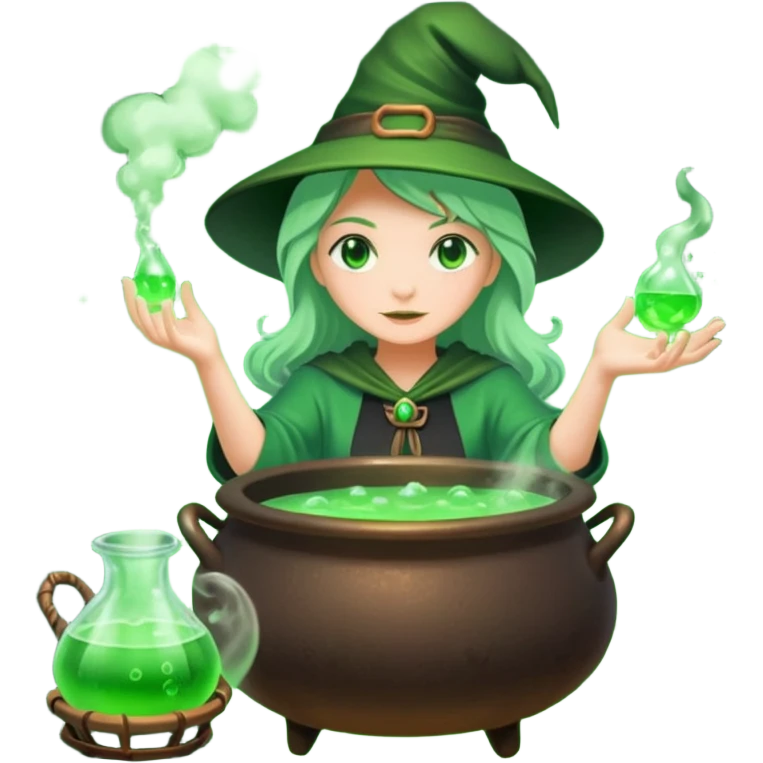 green witch cooking potion emoji