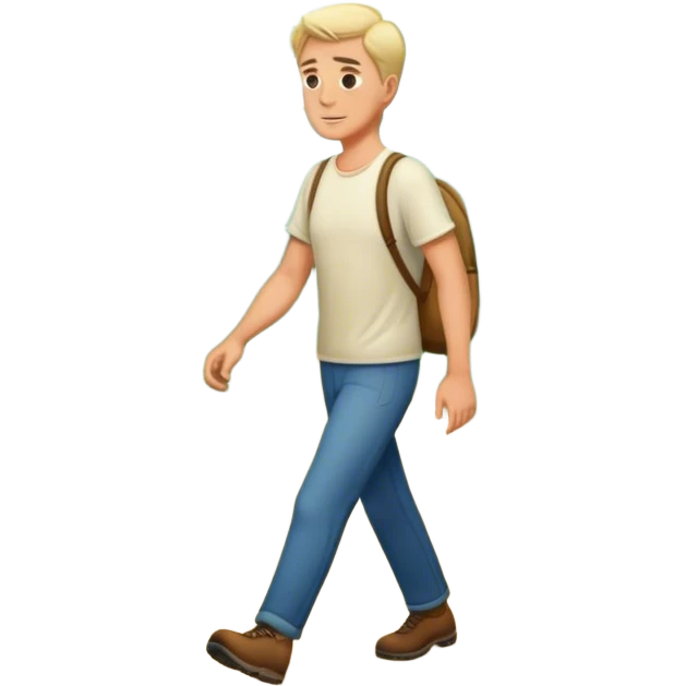 A white guy walks in the woods emoji