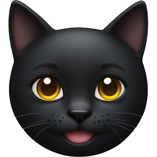 black cat smirk face emoji