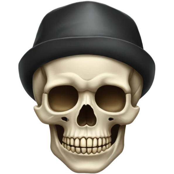 Realistic skull emoji emoji