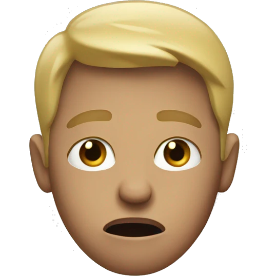 White Person expressing frustration emoji