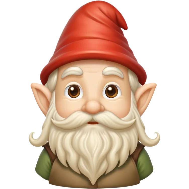 A gnome with a long curly mustache emoji