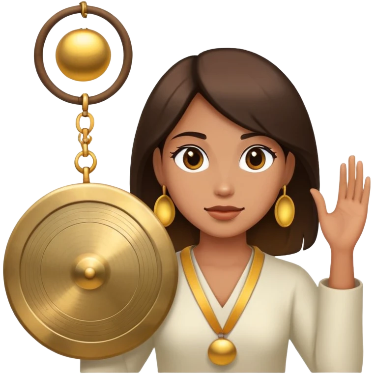 woman with a gong emoji