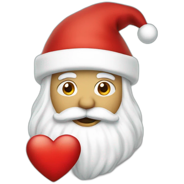 Santa with heart emoji