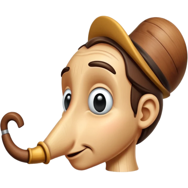 pinocchio long nose emoji