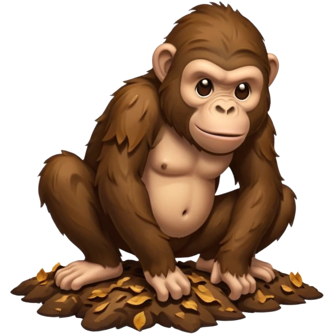 🦍 +💩 sticker  emoji