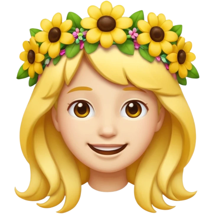 Face emoji with flower emoji
