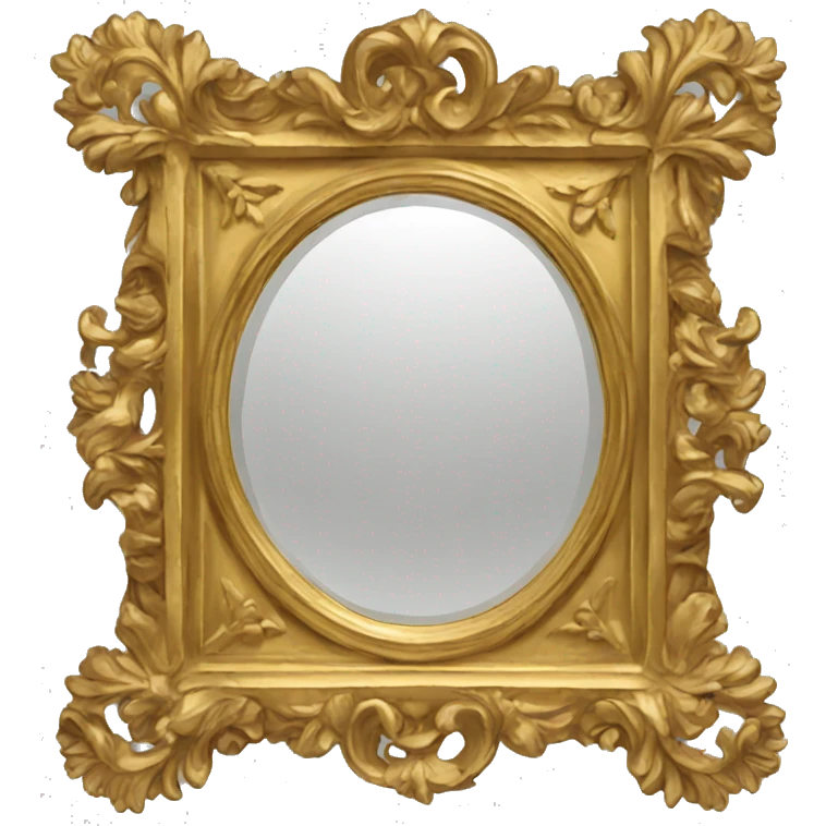 Antique gold mirror emoji