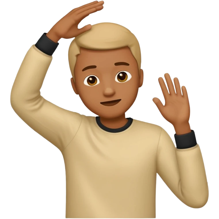 Un gars qui fait un dab. Mais avec le style des emojis apple emoji