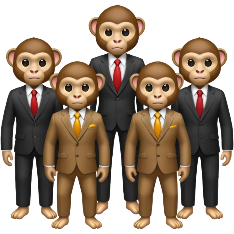 monkey in suits emoji