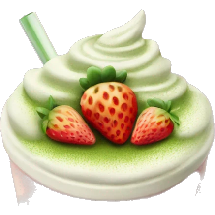 Strawberry matcha latte emoji