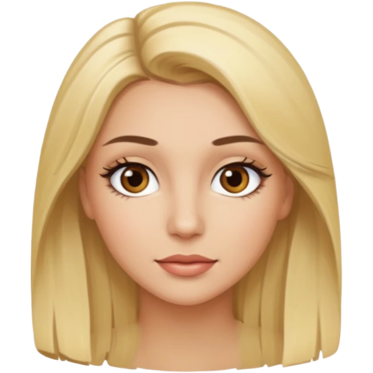 Blonde latina emoji with lashes emoji