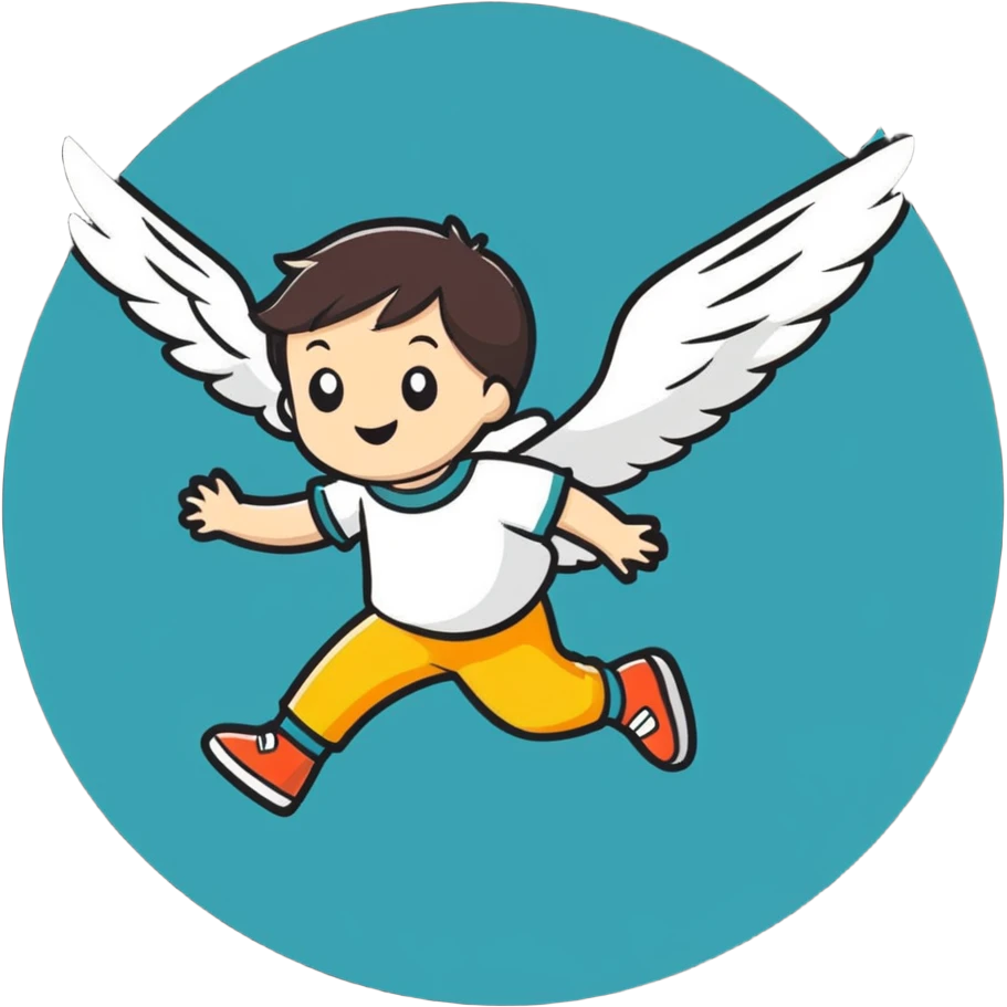 Kid flying emoji