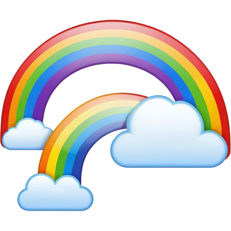 Double rainbow kiss emoji