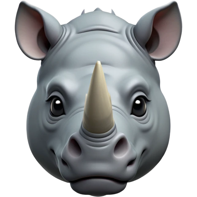 cinematic-noble-rhinoceros-portrait-emoji,-poised,-with-a-massive,-powerful-build-and-a-thick,-hide-of-slate-gray,-deep-set-soulful-piercing-eyes,-simplified-yet-sharp-and-sophisticated-features,-highly-detailed, with large black eyes, szoomed out showing houlders emoji