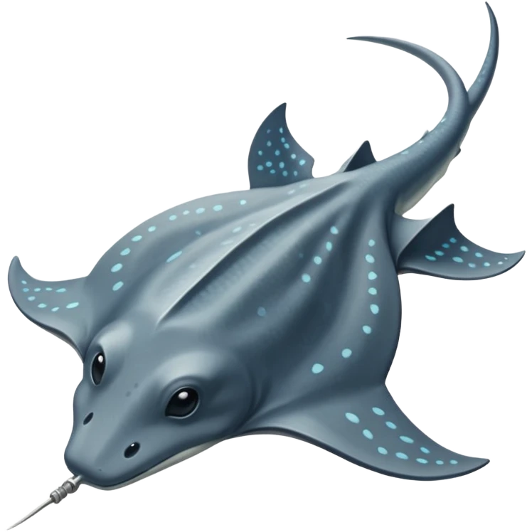 Stingray – Flat ray with long whip tail emoji
