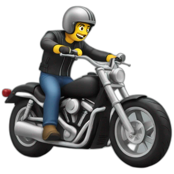 Biker saltando un charco emoji