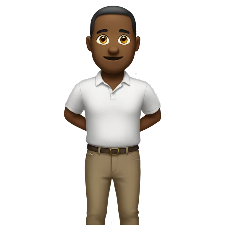under and standing emoji