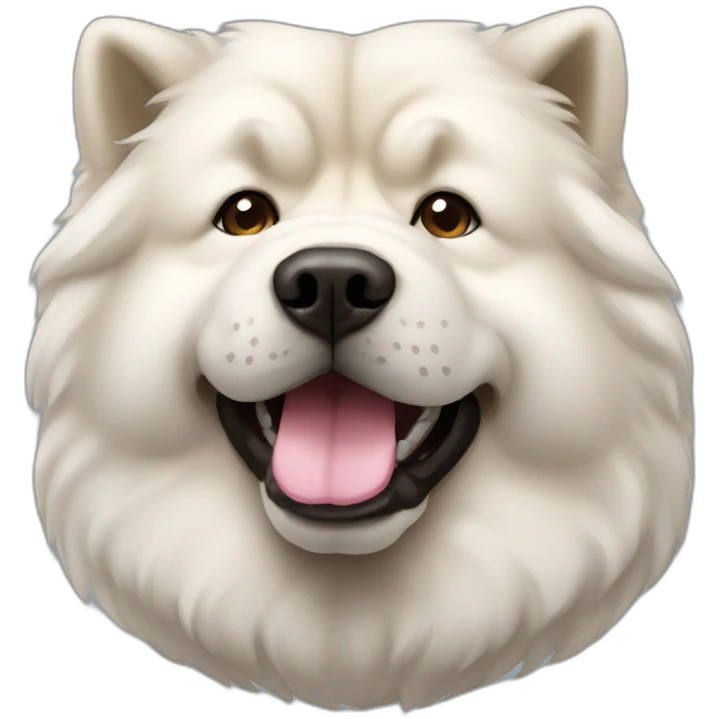 White Chow chow emoji