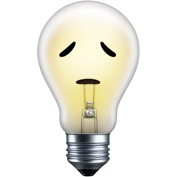 A light bulb is giving off light.
 emoji
