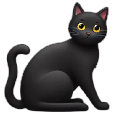black cat + love emoji