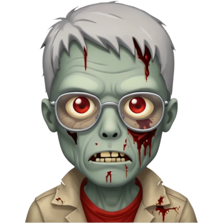 Zombie with glasses more visible glasses, some difference between zombie and glasseslasses  emoji