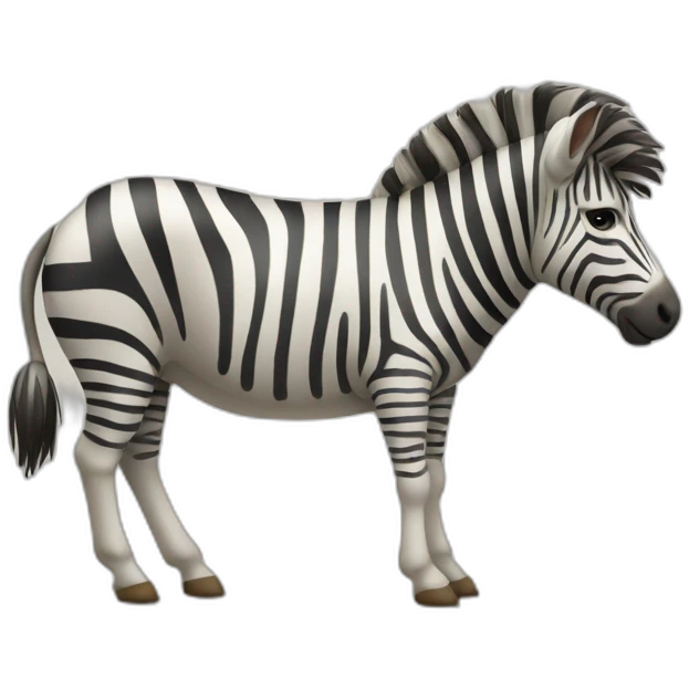 Zèbre sur mouton emoji