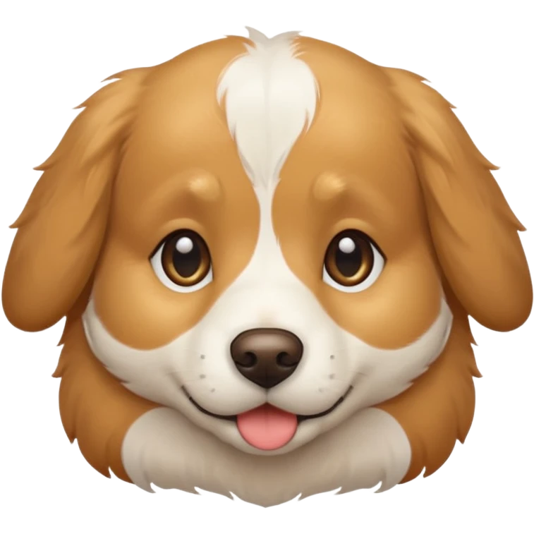 Cute white and brown dog emoji