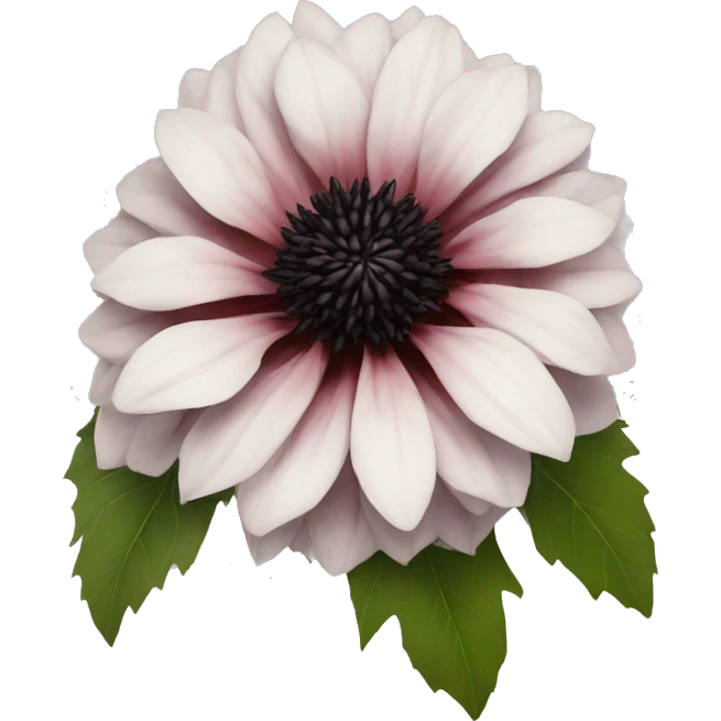 Black dahlia flower emoji