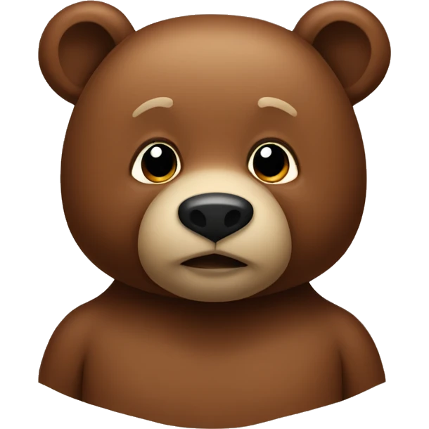 A brown quoqette bear emoji