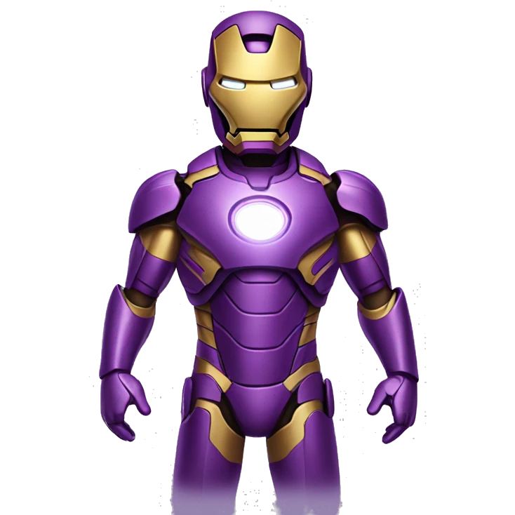 ironman but in purple emoji