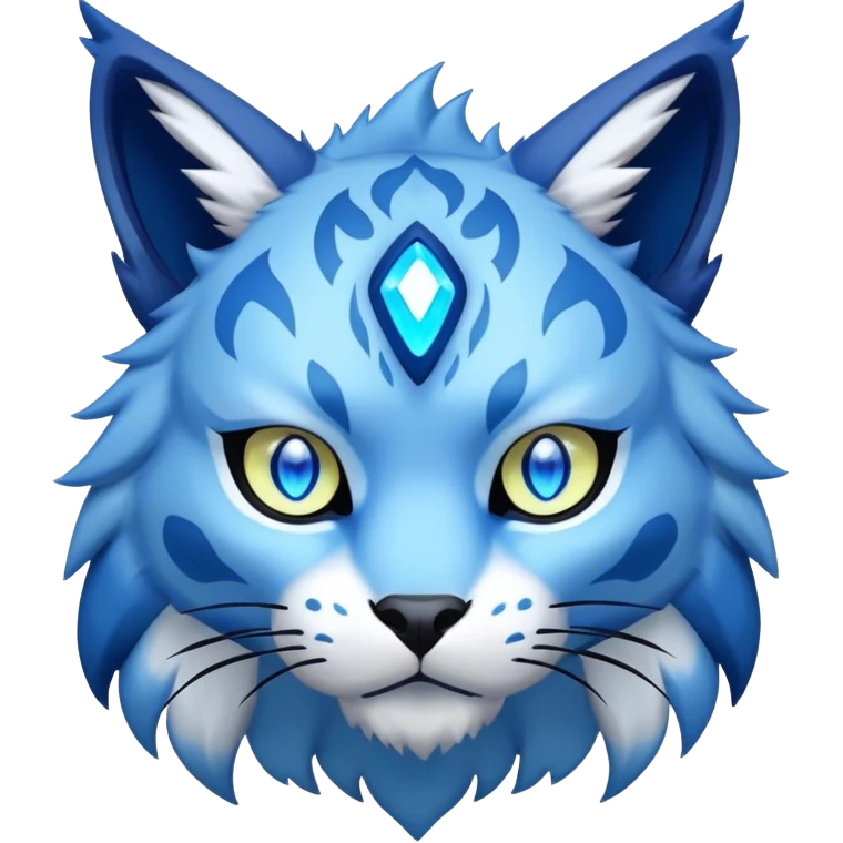 A blue lynx-fakemon-Digimon-creature-hybrid emoji