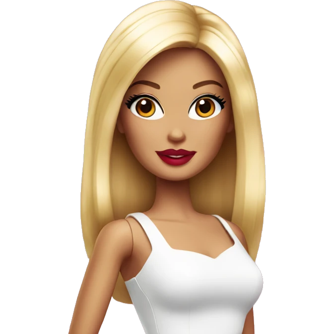 Barbie with red lips emoji emoji