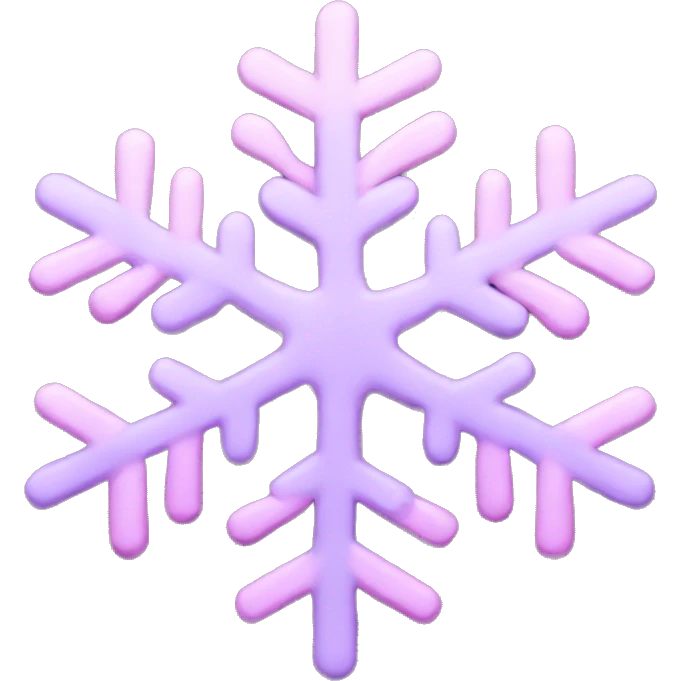 pastel pink and purple snowflake  emoji