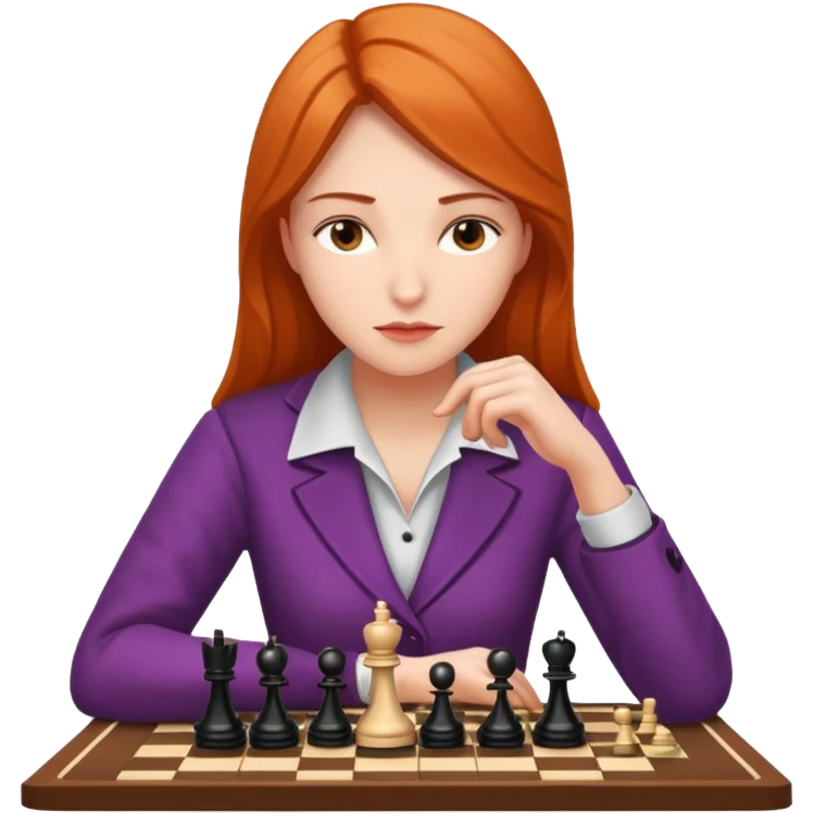 female chess player queens gambit emoji