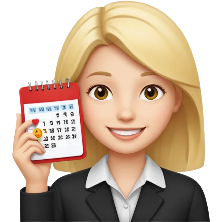 HR girl with a calendar emoji emoji
