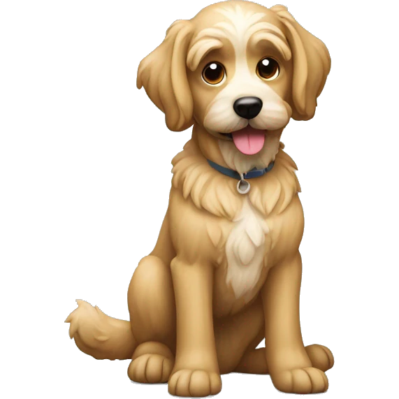 Un perro caniche emoji