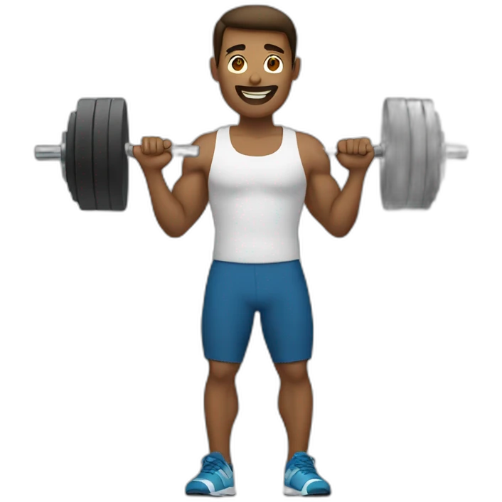 Man lifting dumbbells emoji