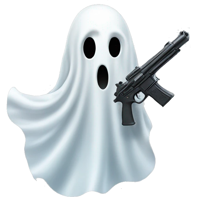 ghost with a gun emoji