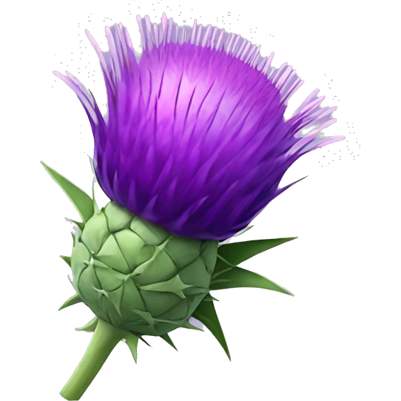 plum Milk thistle emoji