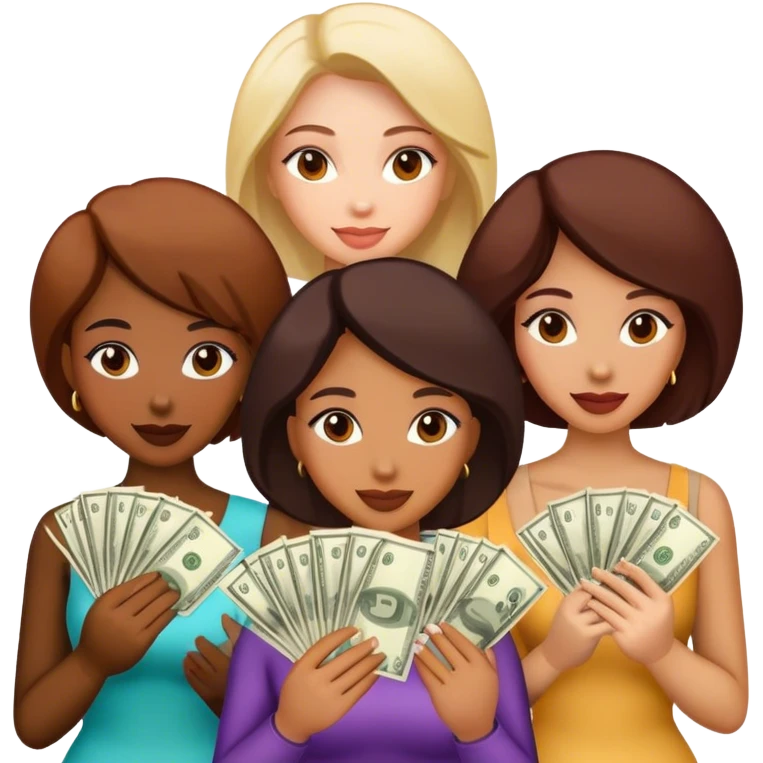 9 Women holding money  emoji