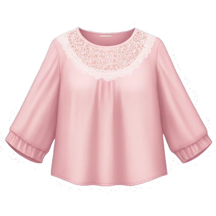  pink top with lace emoji